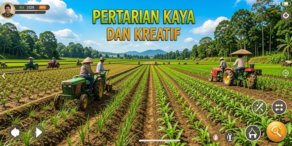 Screenshot menunjukkan keseruan dalam bertani di 3126.