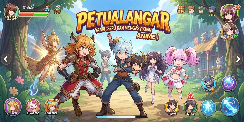 Tampilan permainan <strong>8364</strong> dengan karakter anime yang menawan.