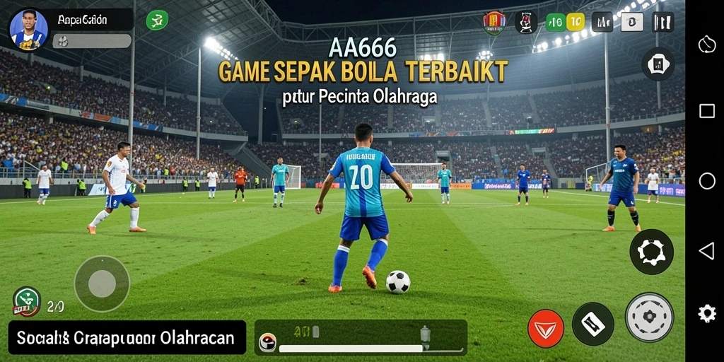 Tampilan gameplay menarik dari game sepak bola AA666.