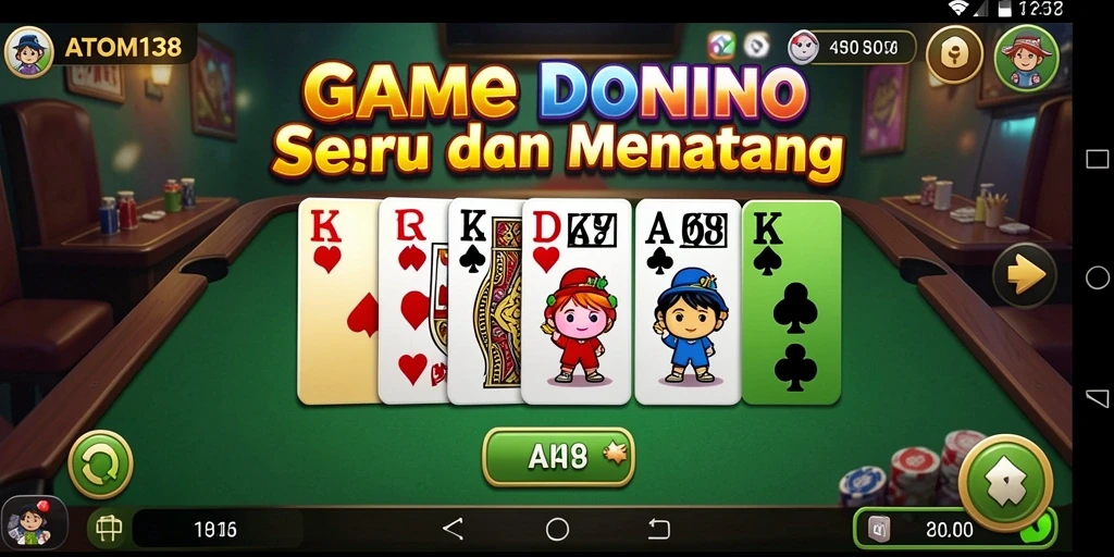 Gameplay menarik dari ATOM138 dalam permainan Domino.