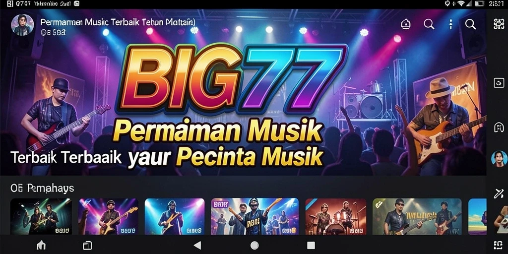 Tampilan gameplay yang menarik dari aplikasi musik BIG77.