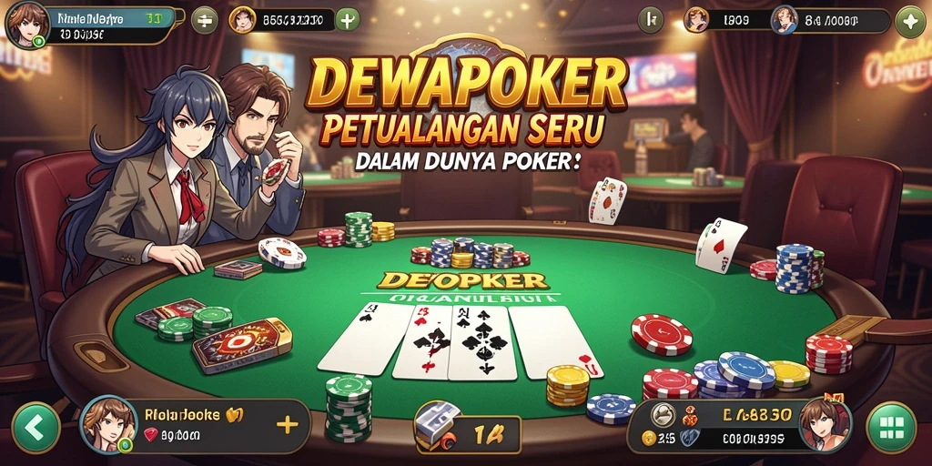Gameplay seru DEWAPOKER dengan karakter anime yang menawan.