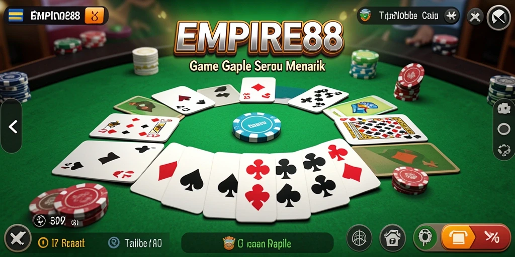 Screenshot gameplay EMPIRE88 menampilkan pertempuran seru dalam Gaple.
