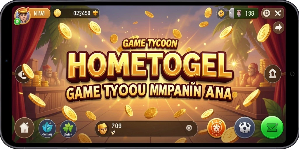 Tampilan menarik dari gameplay Tycoon HOMETOGEL yang penuh strategi.