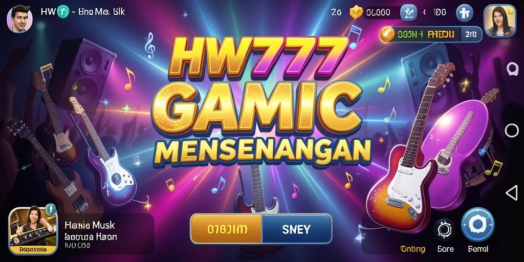 Tampilan gameplay HW777 dengan berbagai lagu menarik.