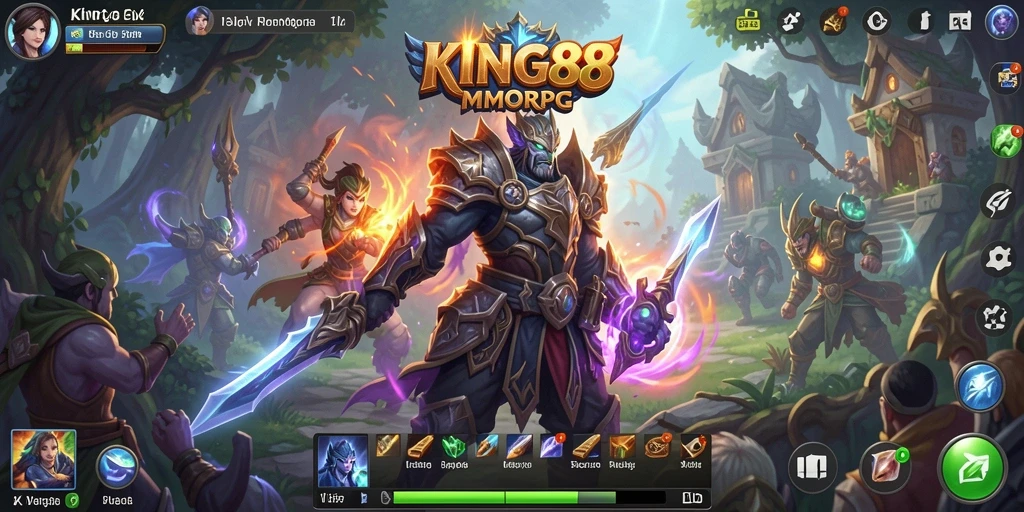 Tangkapan layar KING88 menampilkan pertempuran seru yang mendebarkan di dunia MMORPG.