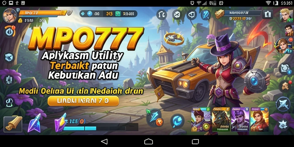 Tampilan utama MPO777 yang menunjukkan berbagai fitur Utility.