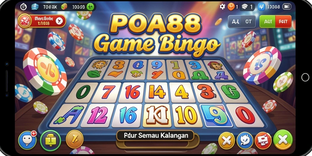 Screenshot utama gameplay POA88 dengan suasana Bingo yang menegangkan.