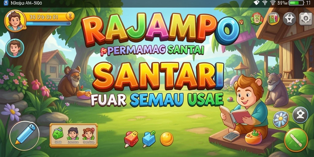 Tangkapan layar menunjukkan gameplay santai dan interaktif dari RAJAMPO.