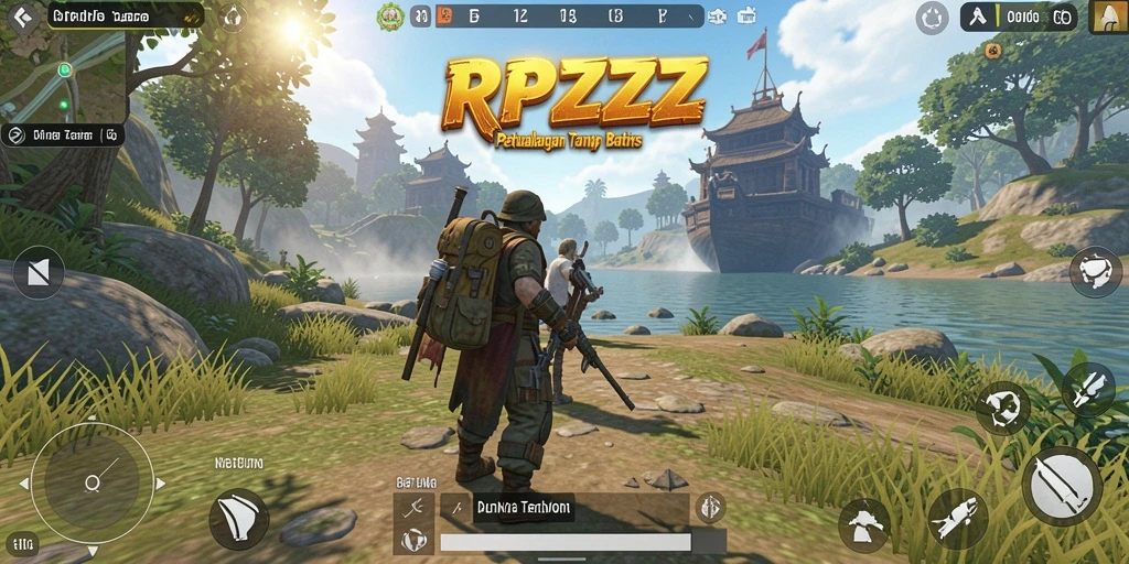 Tampilan gameplay RPZZZ dengan dunia terbuka yang menakjubkan.